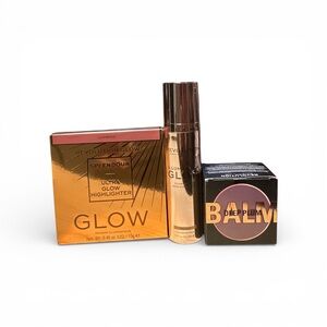 Makeup Revolution Glow Face Bundle |Balm Glow Deep Plum+Liquid Glow+Highlighter